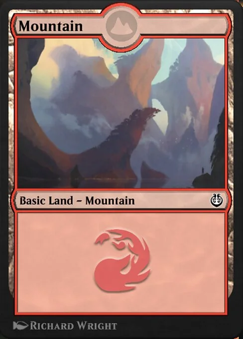 Mountain, carta Magic di tipo Basic Land — Mountain illustrata da Richard Wright