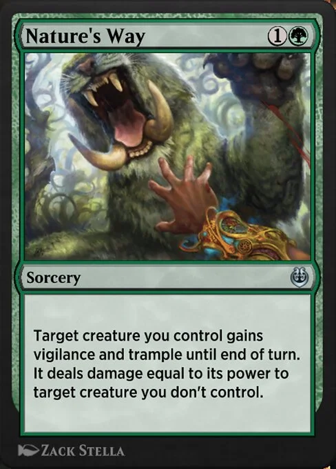 Nature's Way, carta Magic di tipo Sorcery illustrata da Zack Stella