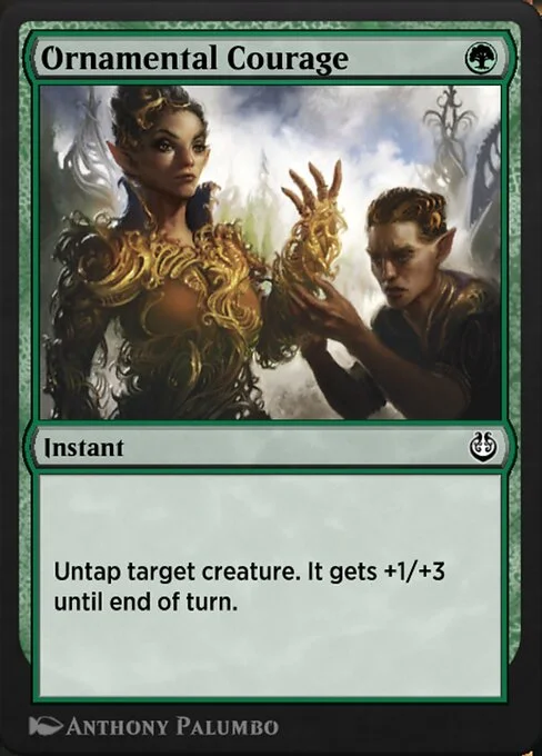Ornamental Courage, carta Magic di tipo Instant illustrata da Anthony Palumbo