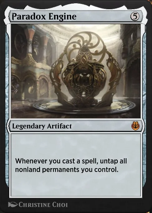 Paradox Engine, carta Magic di tipo Legendary Artifact illustrata da Christine Choi