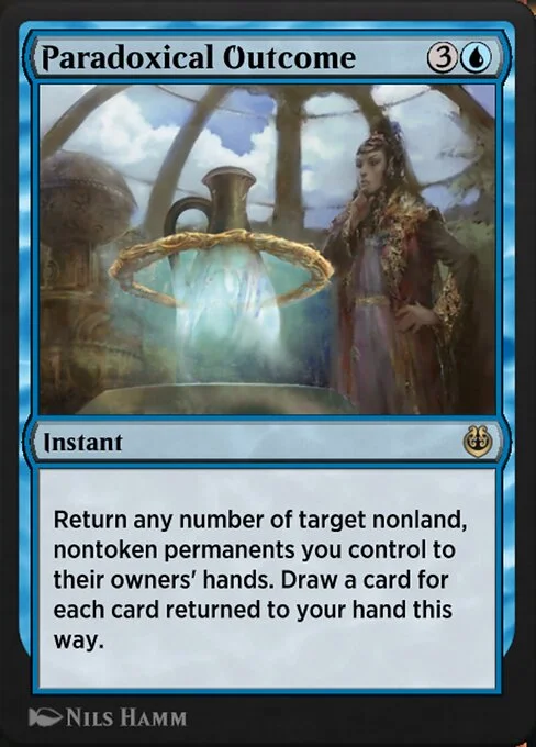Paradoxical Outcome, carta Magic di tipo Instant illustrata da Nils Hamm