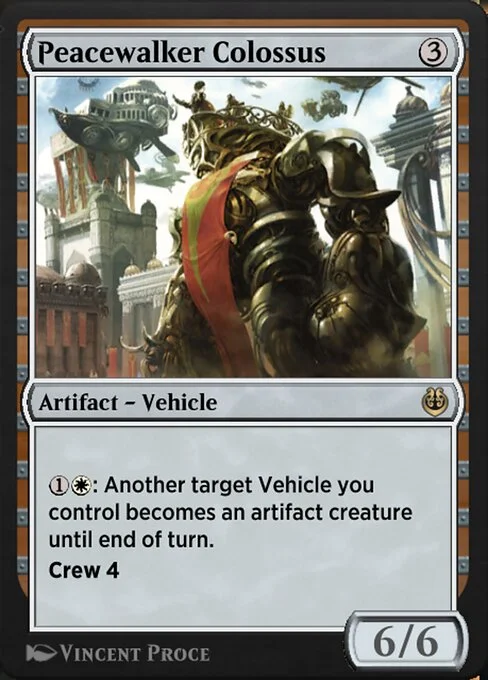 Peacewalker Colossus, carta Magic di tipo Artifact — Vehicle illustrata da Vincent Proce