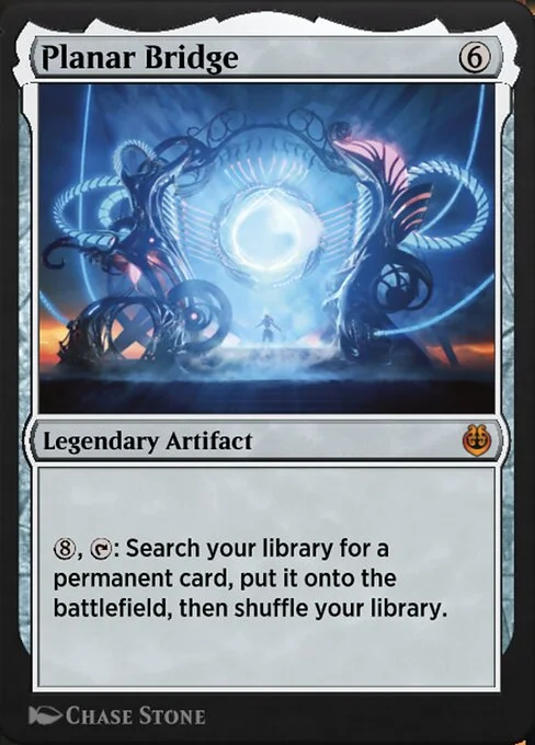 Planar Bridge, carta Magic di tipo Legendary Artifact illustrata da Chase Stone