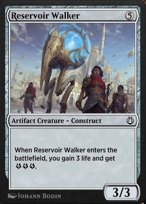 Reservoir Walker, carta Magic di tipo Artifact Creature — Construct illustrata da Johann Bodin