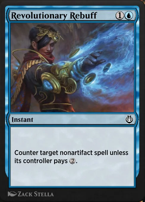 Revolutionary Rebuff, carta Magic di tipo Instant illustrata da Zack Stella