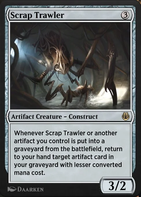 Scrap Trawler, carta Magic di tipo Artifact Creature — Construct illustrata da Daarken