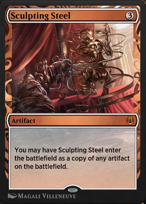 Sculpting Steel, carta Magic di tipo Artifact illustrata da Magali Villeneuve