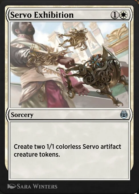 Servo Exhibition, carta Magic di tipo Sorcery illustrata da Sara Winters