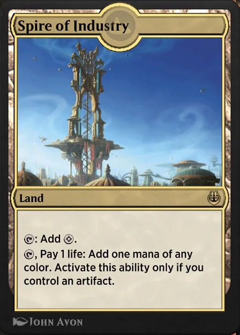 Spire of Industry, carta Magic di tipo Land illustrata da John Avon