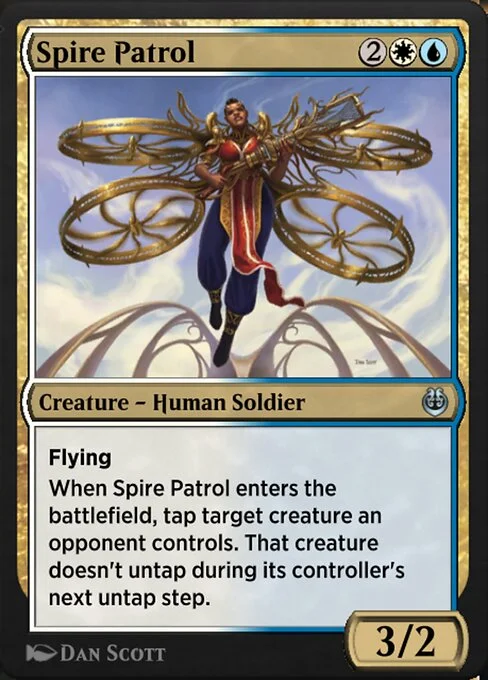 Spire Patrol, carta Magic di tipo Creature — Human Soldier illustrata da Dan Murayama Scott
