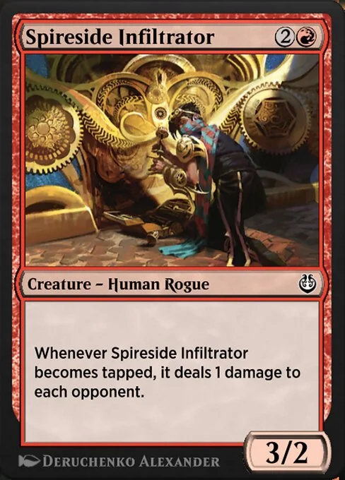 Spireside Infiltrator, carta Magic di tipo Creature — Human Rogue illustrata da Deruchenko Alexander