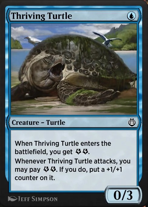 Thriving Turtle, carta Magic di tipo Creature — Turtle illustrata da Jeff Simpson