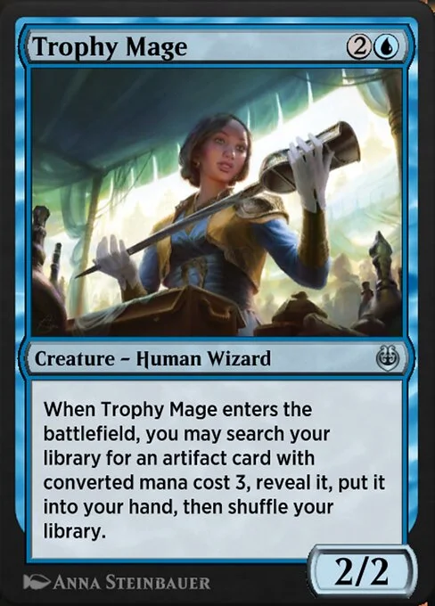 Trophy Mage, carta Magic di tipo Creature — Human Wizard illustrata da Anna Steinbauer