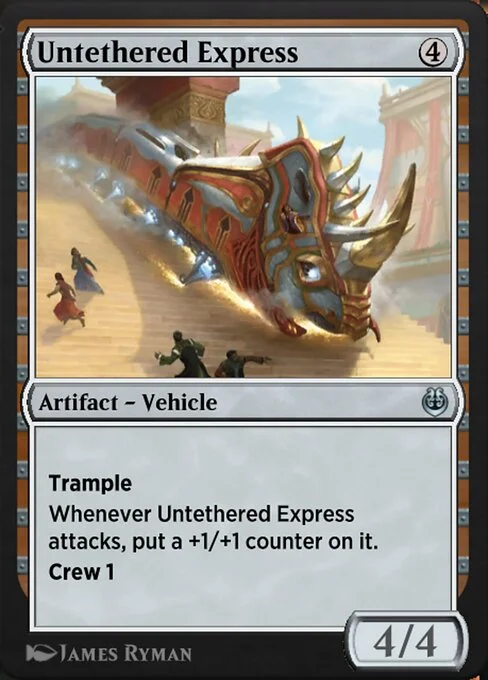 Untethered Express, carta Magic di tipo Artifact — Vehicle illustrata da James Ryman