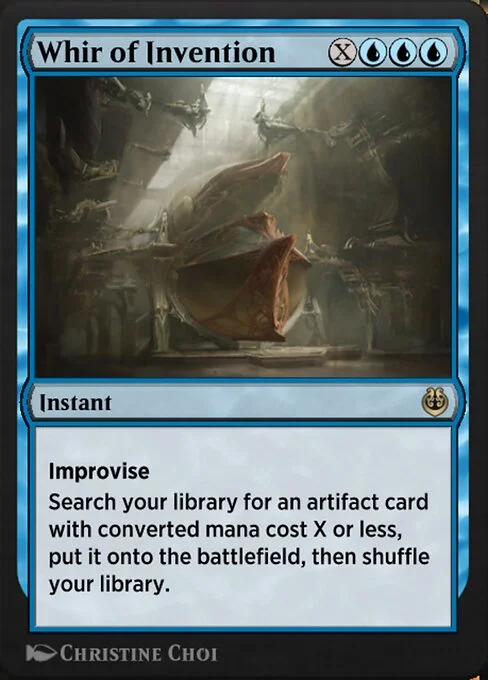 Whir of Invention, carta Magic di tipo Instant illustrata da Christine Choi