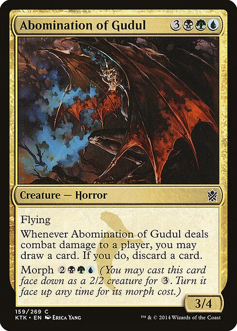 Abomination of Gudul, carta Magic di tipo Creature — Horror illustrata da Erica Yang
