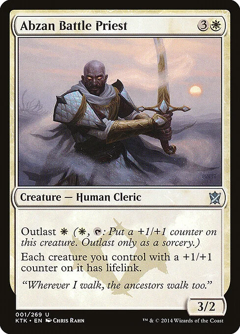 Abzan Battle Priest, carta Magic di tipo Creature — Human Cleric illustrata da Chris Rahn