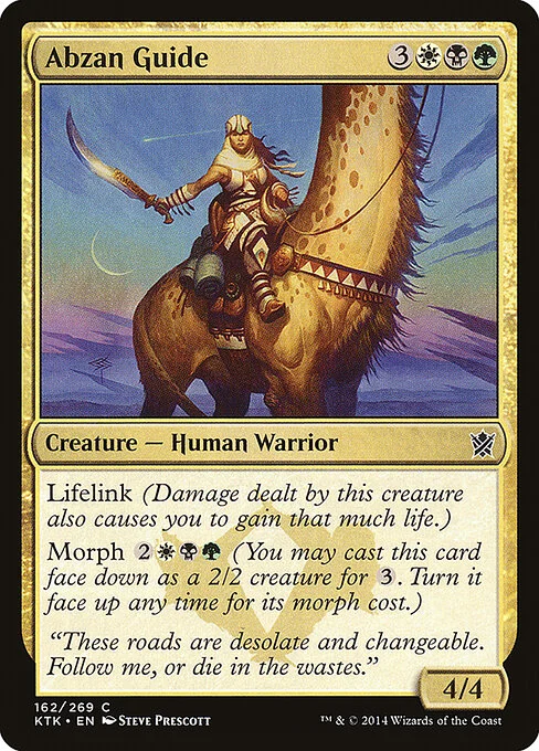 Abzan Guide, carta Magic di tipo Creature — Human Warrior illustrata da Steve Prescott