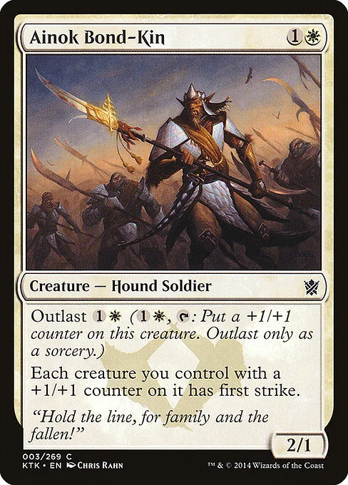 Ainok Bond-Kin, carta Magic di tipo Creature — Dog Soldier illustrata da Chris Rahn