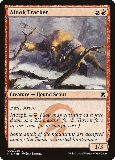 Ainok Tracker, carta Magic di tipo Creature — Dog Scout illustrata da Evan Shipard
