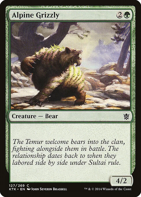Alpine Grizzly, carta Magic di tipo Creature — Bear illustrata da John Severin Brassell