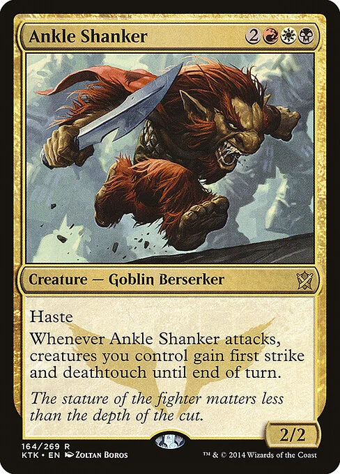 Ankle Shanker, carta Magic di tipo Creature — Goblin Berserker illustrata da Zoltan Boros