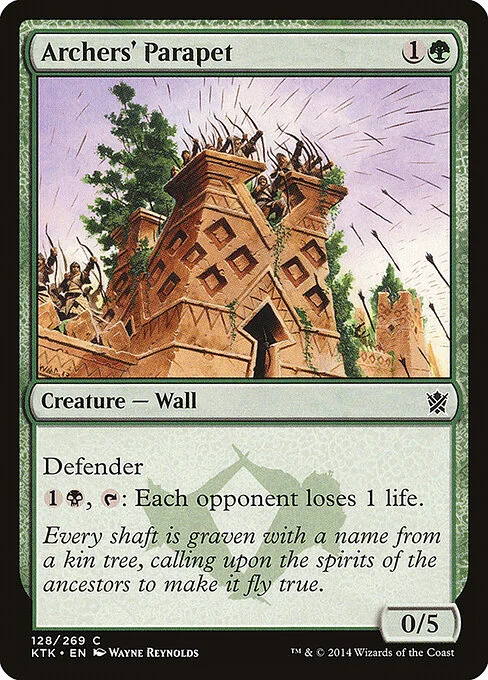 Archers' Parapet, carta Magic di tipo Creature — Wall illustrata da Wayne Reynolds