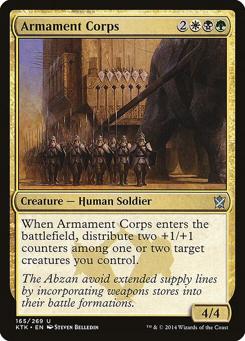 Armament Corps, carta Magic di tipo Creature — Human Soldier illustrata da Steven Belledin