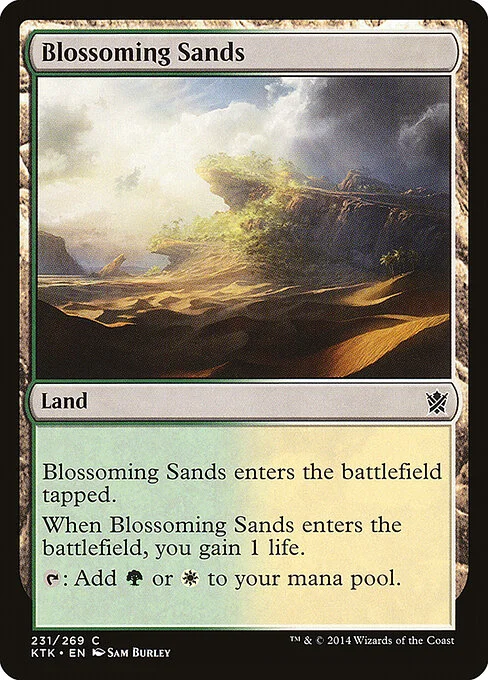 Blossoming Sands, carta Magic di tipo Land illustrata da Sam Burley