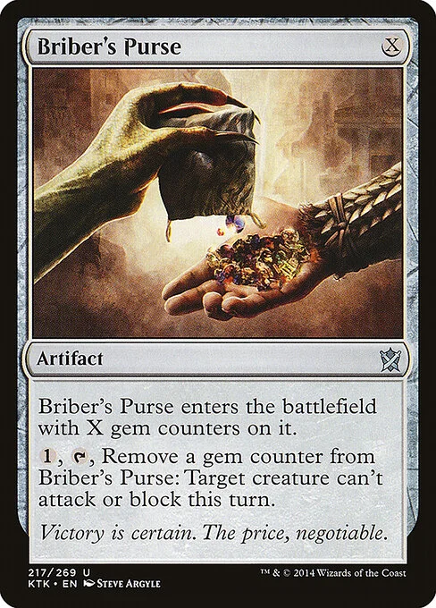 Briber's Purse, carta Magic di tipo Artifact illustrata da Steve Argyle