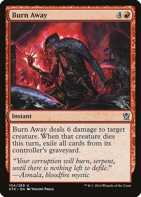 Burn Away, carta Magic di tipo Instant illustrata da Vincent Proce