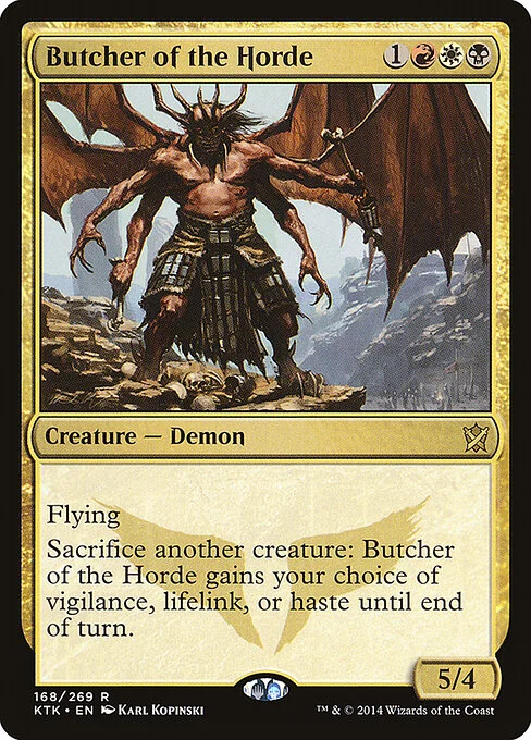 Butcher of the Horde, carta Magic di tipo Creature — Demon illustrata da Karl Kopinski