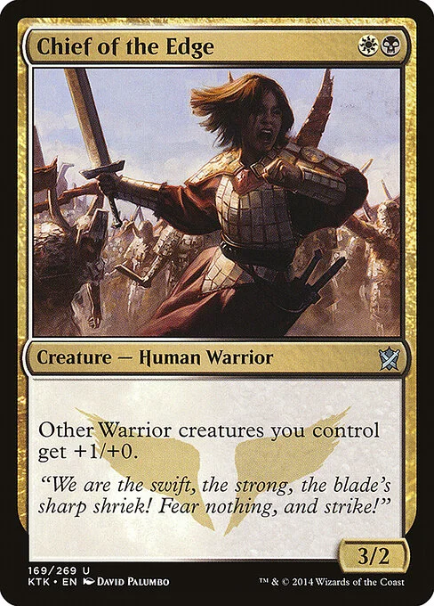 Chief of the Edge, carta Magic di tipo Creature — Human Warrior illustrata da David Palumbo