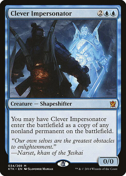 Clever Impersonator, carta Magic di tipo Creature — Shapeshifter illustrata da Slawomir Maniak