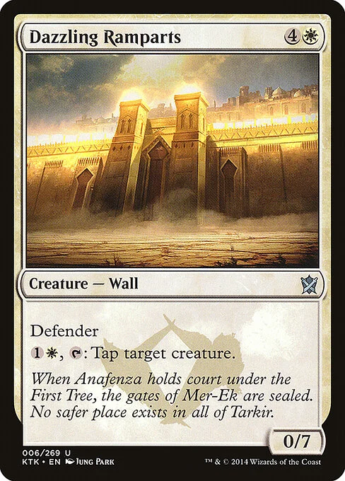 Dazzling Ramparts, carta Magic di tipo Creature — Wall illustrata da Jung Park