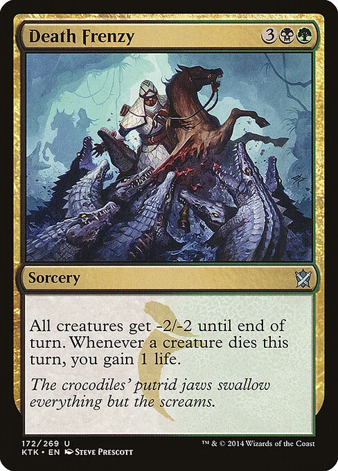 Death Frenzy, carta Magic di tipo Sorcery illustrata da Steve Prescott
