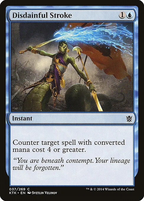 Disdainful Stroke, carta Magic di tipo Instant illustrata da Svetlin Velinov