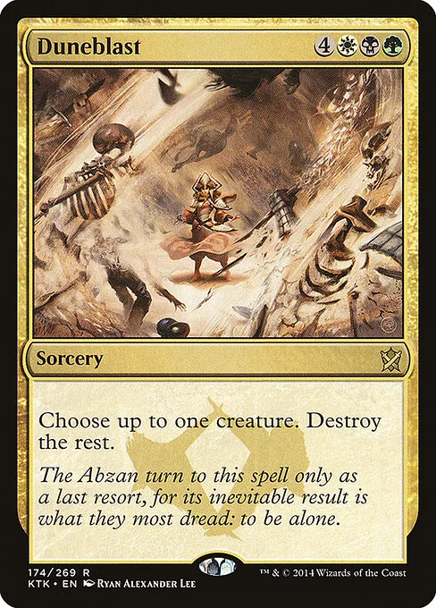 Duneblast, carta Magic di tipo Sorcery illustrata da Ryan Alexander Lee