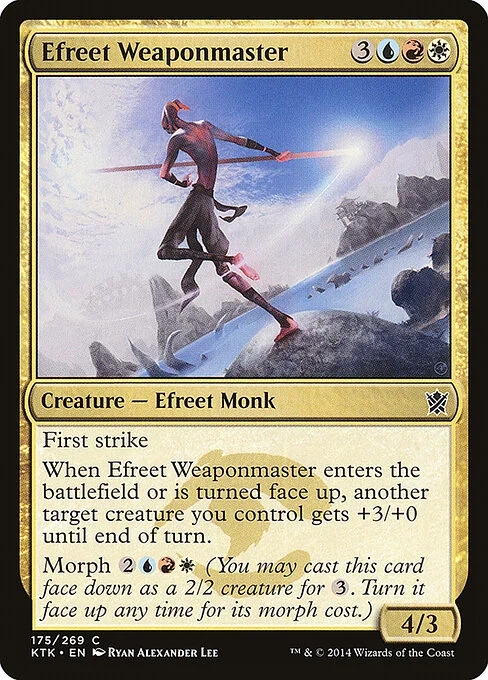 Efreet Weaponmaster, carta Magic di tipo Creature — Efreet Monk illustrata da Ryan Alexander Lee