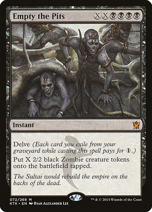 Empty the Pits, carta Magic di tipo Instant illustrata da Ryan Alexander Lee