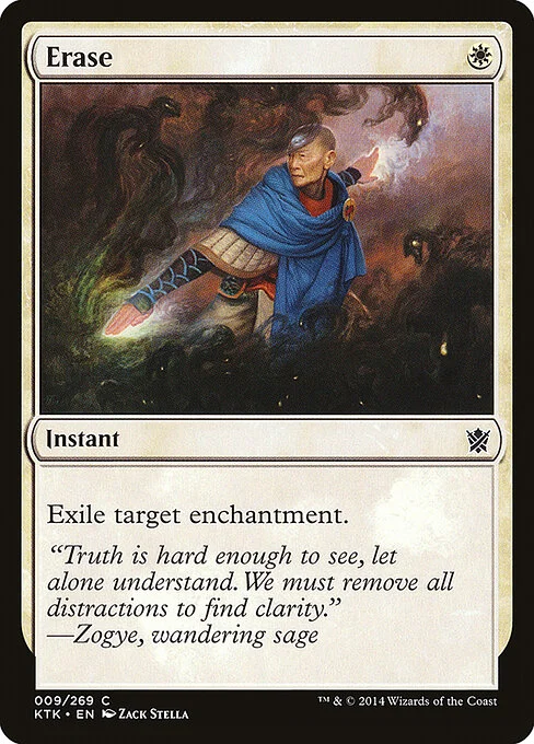 Erase, carta Magic di tipo Instant illustrata da Zack Stella