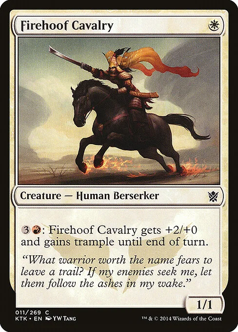 Firehoof Cavalry, carta Magic di tipo Creature — Human Berserker illustrata da YW Tang