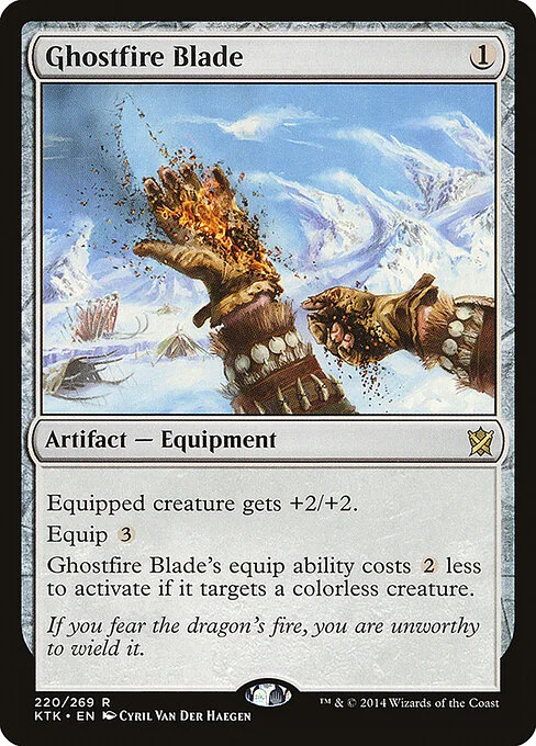 Ghostfire Blade, carta Magic di tipo Artifact — Equipment illustrata da Cyril Van Der Haegen