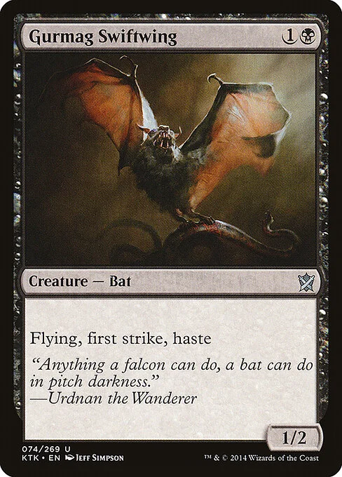 Gurmag Swiftwing, carta Magic di tipo Creature — Bat illustrata da Jeff Simpson