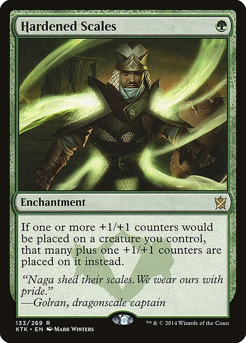 Hardened Scales, carta Magic di tipo Enchantment illustrata da Mark Winters