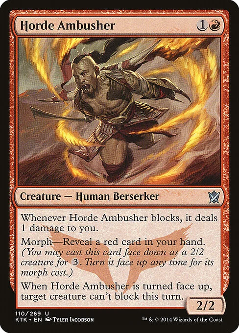 Horde Ambusher, carta Magic di tipo Creature — Human Berserker illustrata da Tyler Jacobson