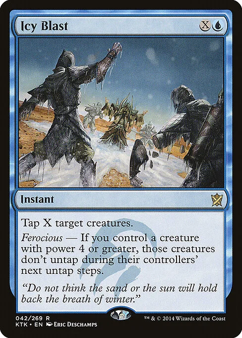 Icy Blast, carta Magic di tipo Instant illustrata da Eric Deschamps