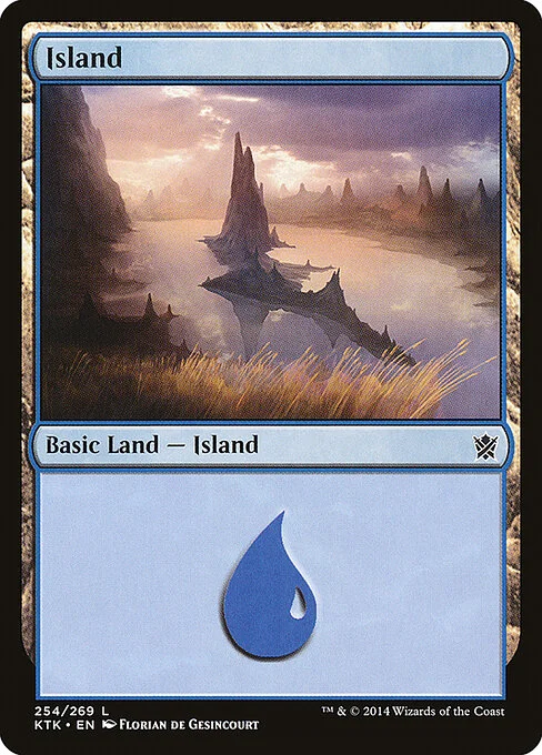 Island, carta Magic di tipo Basic Land — Island illustrata da Florian de Gesincourt