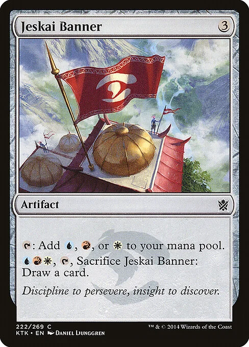 Jeskai Banner, carta Magic di tipo Artifact illustrata da Daniel Ljunggren