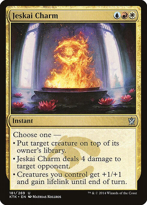 Jeskai Charm, carta Magic di tipo Instant illustrata da Mathias Kollros